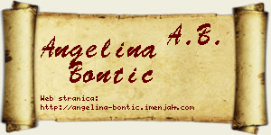 Angelina Bontić vizit kartica